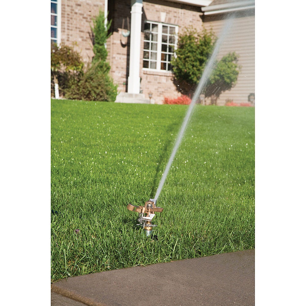 25PJ Brass Impact Sprinkler on HoseEnd Spike Rain Bird