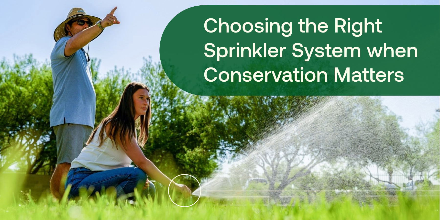 adjusting irrigation sprinklers