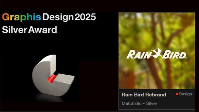 Rain Bird awarded Silver in the Graphis Design Awards 2025
