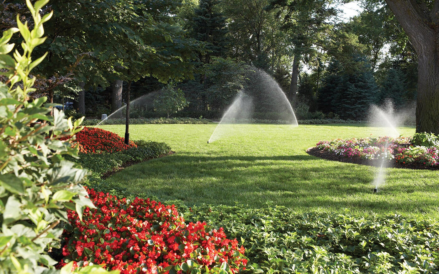 landscape with irrigation